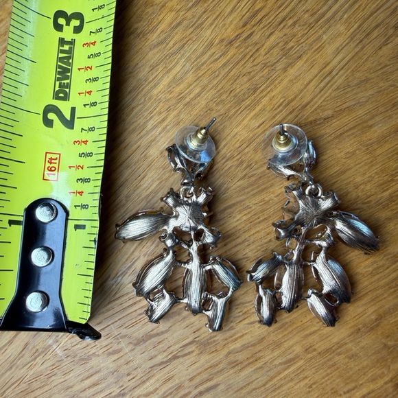 Orange/Red and Purple Chandelier Earrings - Picture 3 of 3